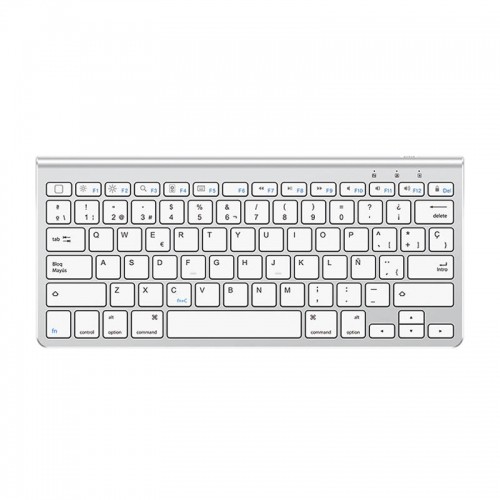 Wireless iPad keyboard Omoton KB088 with tablet holder (silver) image 1