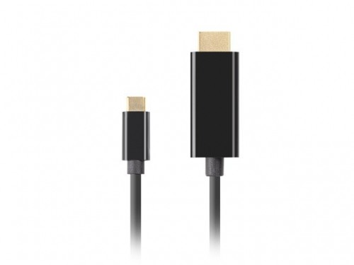 LANBERG CABLE USB-C(M)->HDMI(M) 1M 4K 60HZ BLACK image 1