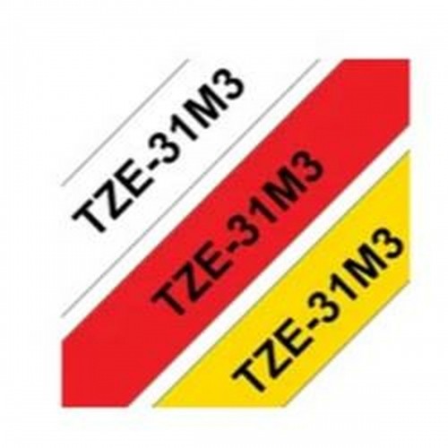 Laminated Tape for Labelling Machines Brother TZE31M3 Black 12 mm image 1