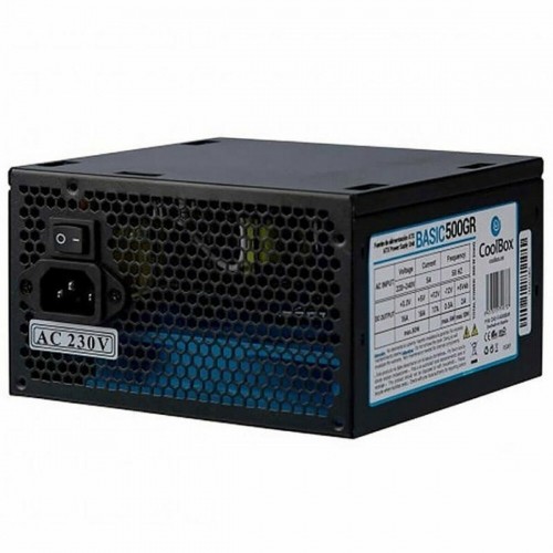 Power supply CoolBox COO-FA500B-BKB ATX 500 W 2100 W 6 W 300 W 80 W RoHS CE image 1