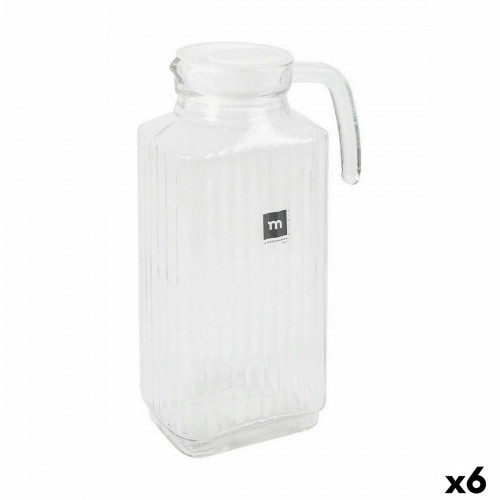 Jar with Lid and Dosage Dispenser La Mediterránea Chrysler 1,8 L Glass (6 Units) image 1