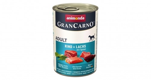 ANIMONDA Grancarno Adult with salmon and spinach - wet dog food - 400 g image 1