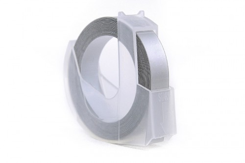 Ribbon 3D JetWorld Replacement Dymo Biały to Srebrnym (do wytłaczania, emboss) 9mm x 3m (S0898110) (10 pcs.) image 1