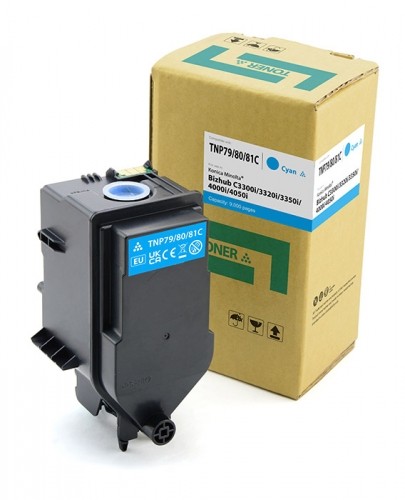 Toner cartridge Cartridge Web Cyan Minolta TNP79C replacement AAJW450, AAJW4D0  ATTENTION - cartridges do not fit Minolta C3350 The importance is the lack of the letter - i - in the printer name. This is a case you should use JW-M3050CR image 1