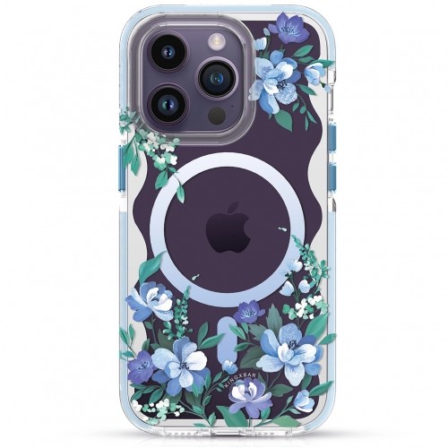 Kingxbar Flora Series magnetic case for iPhone 14 Pro MagSafe decorated with orchid flowers print image 1