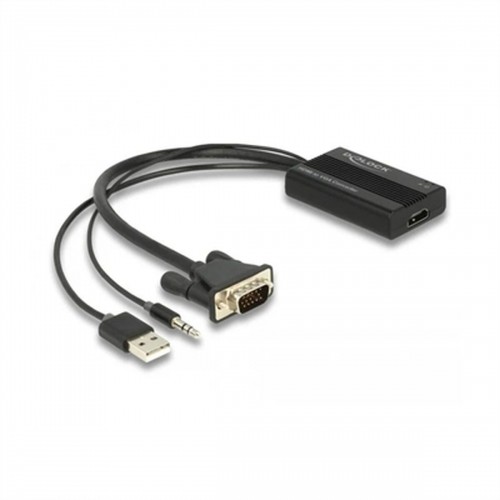 HDMI uz VGA ar Audio Adapteris DELOCK 64172 Melns 25 cm image 1