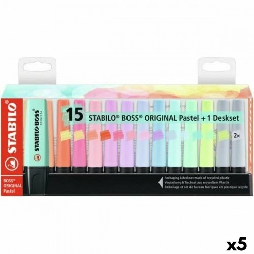 Набор флуоресцентных маркеров Stabilo Boss Разноцветный (5 штук) image 1