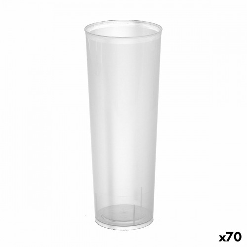 Set of reusable glasses Algon Tube, pipe Transparent 6 Pieces 300 ml (70 Units) image 1