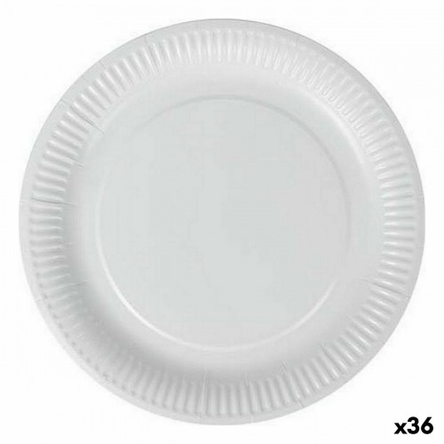Набор посуды Algon Одноразовые Картон Белый 25 Предметы 18 cm (36 штук) image 1