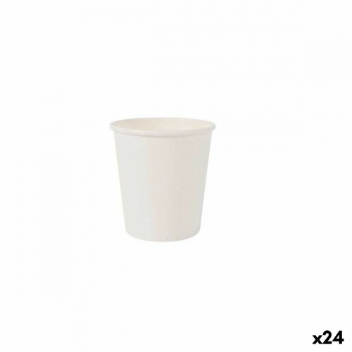 Set of glasses Algon Disposable Cardboard White 20 Pieces 120 ml (24 Units) image 1