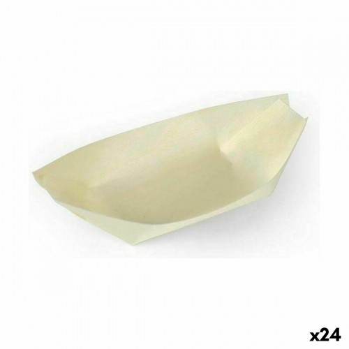 Set of bowls Algon Disposable Wood 10 Pieces 12,5 cm (24 Units) image 1