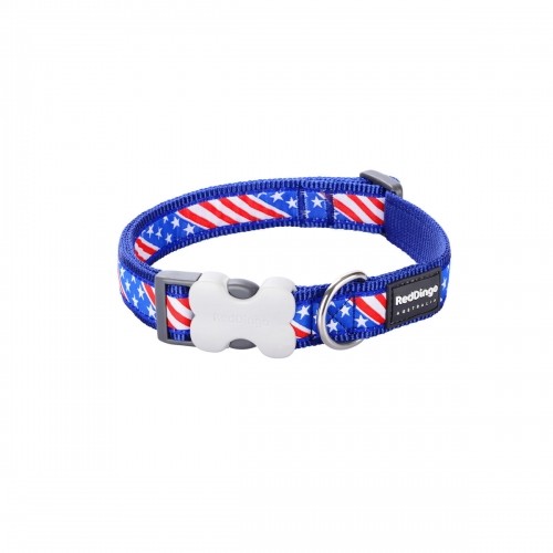 Dog collar Red Dingo STYLE US FLAG 15 mm x 24-36 cm image 1