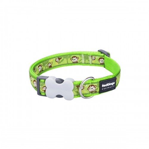 Dog collar Red Dingo STYLE MONKEY LIME GREEN 15 mm x 24-36 cm image 1