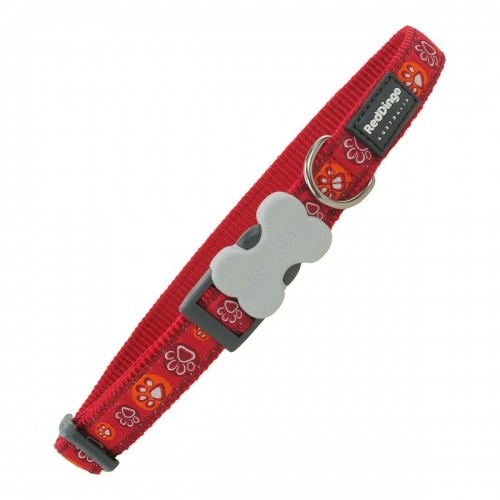 Dog collar Red Dingo Animal footprints (24-37 cm) (1,5 x 24-36 cm) image 1