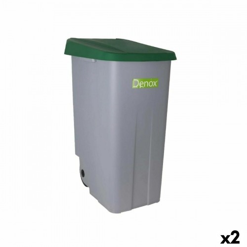 Мусорный бак с колесами Denox 110 L Зеленый 58 x 41 x 89 cm (2 штук) image 1