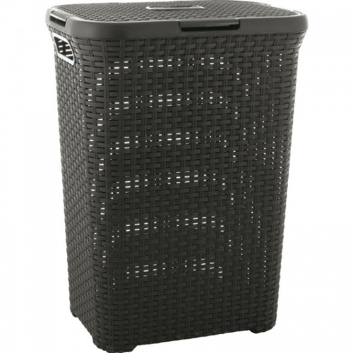 Curver Veļas kaste Style 60L 44,8x34,1x61,5cm tumši pelēka image 1