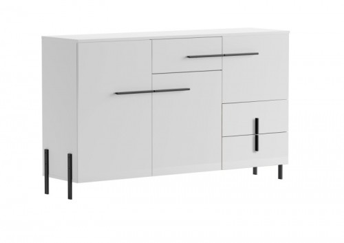 Halmar JUSTINE chest of drawers 3D3S white/ white HG image 1