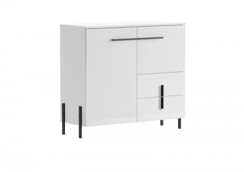 Halmar JUSTINE chest of drawers 2D2S white/ white HG image 1