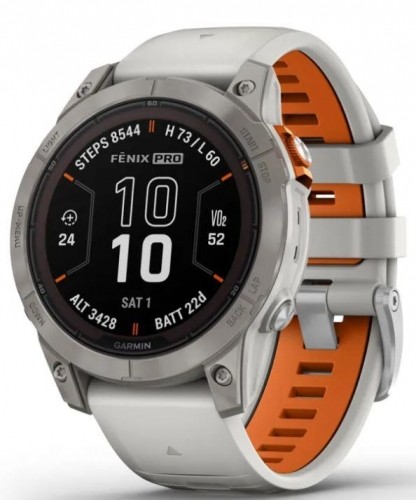 SMARTWATCH FENIX7 PRO SAP. SOL/GRY/ORANGE 010-02777-21 GARMIN image 1