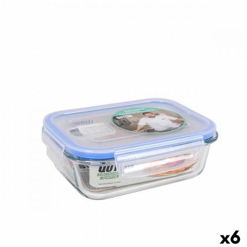 Герметичная коробочка для завтрака Quttin Прямоугольный 600 ml 17,5 x 13 x 6 cm (6 штук) image 1