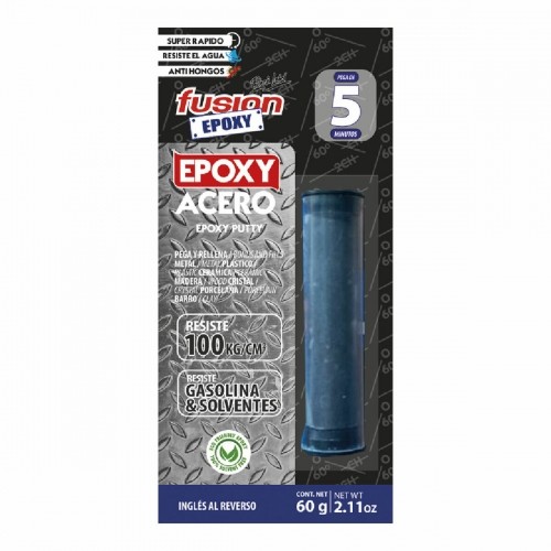 Epoxy putty Fusion Epoxy Black Label Pl60e5a Steel 60 g image 1