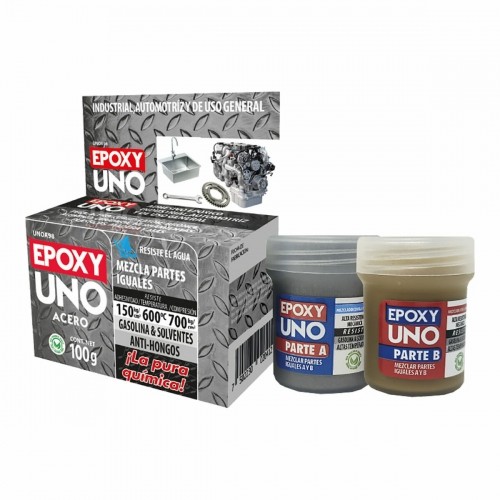 Two component epoxy adhesive Fusion Epoxy Black Label Unoa98 Universāls Tumši pelēks 100 g image 1
