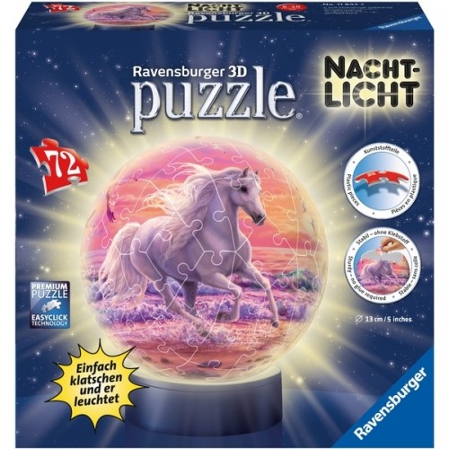 Ravensburger Nachtlicht Pferde am Strand, Puzzle image 1
