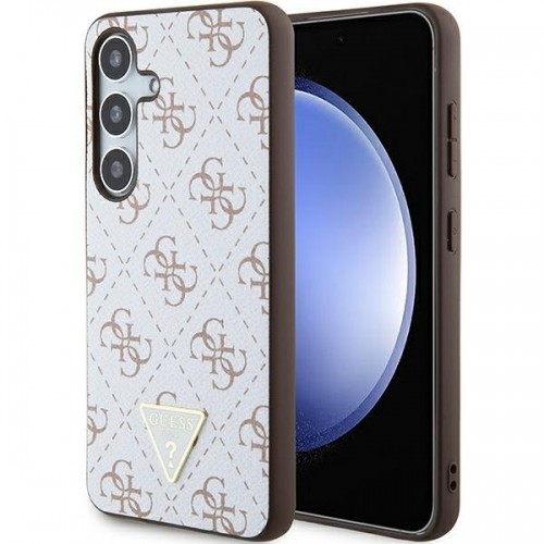 Guess GUHCS24SPG4GPH S24 S921 biały|white hardcase 4G Triangle image 1