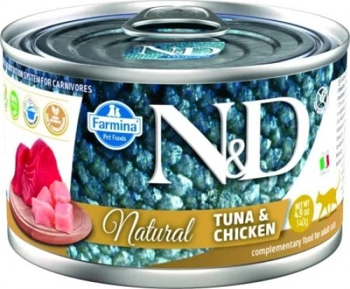 FARMINA N&D Cat Natural Tuna&Chicken- wet cat food - 140 g image 1