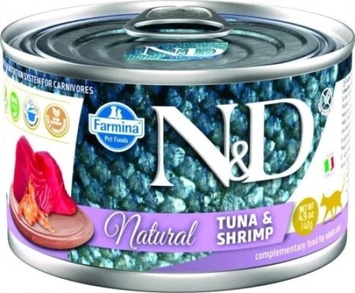FARMINA N&D Cat Natural Tuna&Shrimp- wet cat food - 140 g image 1