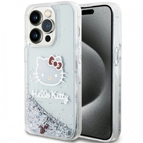 Hello Kitty Liquid Glitter Charms Kitty Head case for iPhone 13 Pro | 13 - silver image 1