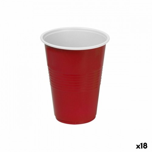 Набор многоразовых чашек Algon Пластик Красный 10 Предметы 450 ml (18 штук) image 1