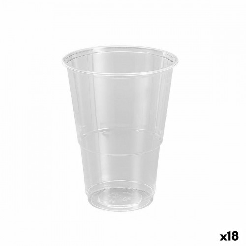 Set of reusable glasses Algon Plastic Transparent 12 Pieces 500 ml (18 Units) image 1