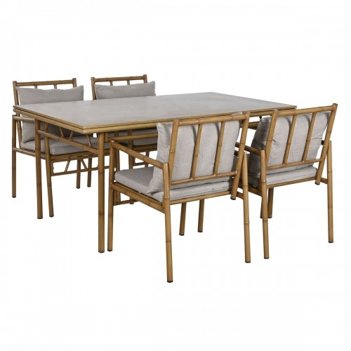 Стол и 4 стула Home ESPRIT Алюминий 160 x 90 x 75 cm (5 Предметы) image 1