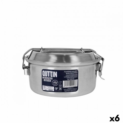 Lunch box Quttin Plate Stainless steel Ø 16 x 8,2m (6 Units) image 1