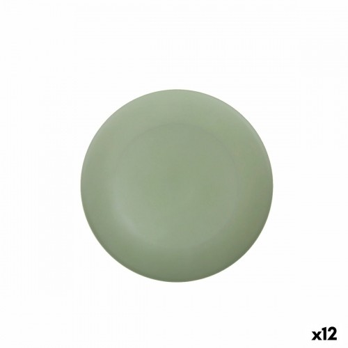 Flat Plate Alfares Melamin Green 32,5 x 2 cm (12 Units) image 1