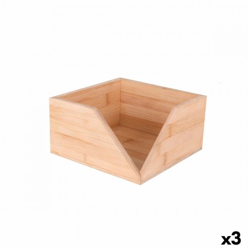 Коробка для салфеток Viejo Valle Бамбук 18,5 x 18,5 x 10 cm (3 штук) image 1