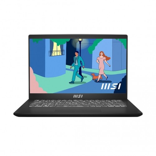 MSI Modern 14 C12MO-868PL Laptop 35.6 cm (14") Full HD Intel® Core™ i5-1235U 16 GB DDR4-SDRAM 512 GB SSD Wi-Fi 6 (802.11ax) Windows 11 Home Black image 1