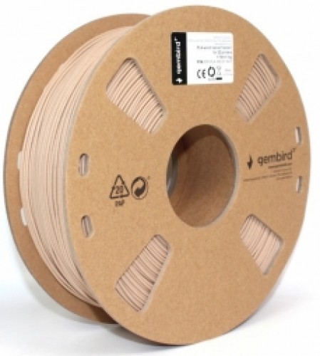 Kvēldiegs Gembird PLA Flexible Wood Natural 1.75 mm 1kg image 1