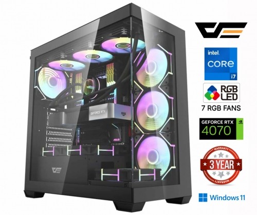 Mdata Gaming i7-12700F 8GB 512GB SSD 1TB HDD RTX 4070 12GB Windows 11 image 1