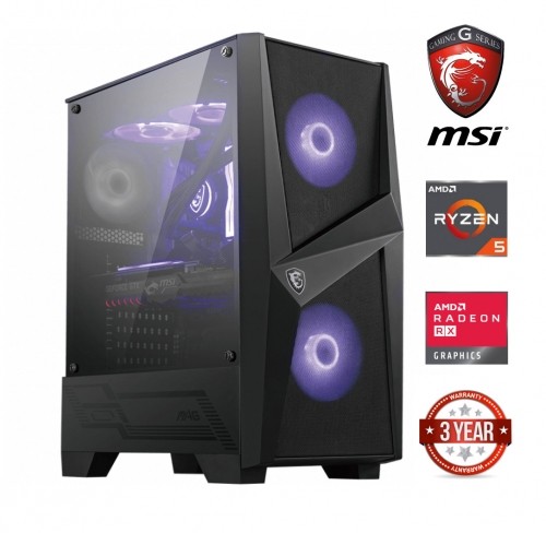 Mdata Gaming Ryzen 5 5600G 16GB 256GB SSD 2TB HDD NVME RX5700 XT NoOs image 1