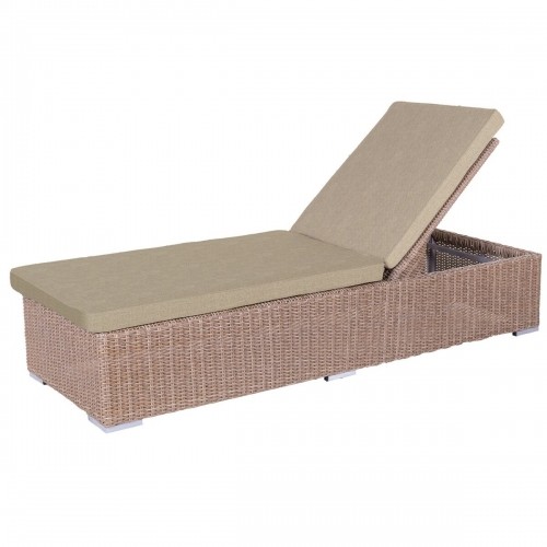 Sun-lounger Patsy Light brown Natural 200 x 70 x 41 cm image 1