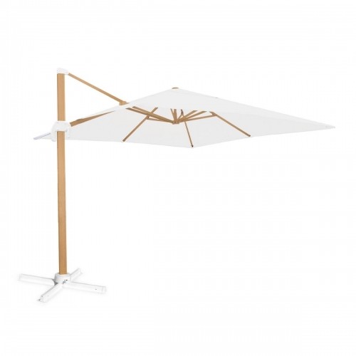 Sunshade Tiber White Aluminium Teak 300 x 300 x 250 cm image 1