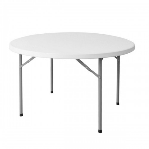 Folding Table White HDPE 120 x 120 x 74 cm image 1