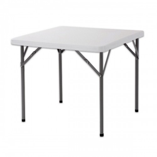 Folding Table White HDPE 87 x 87 x 74 cm image 1