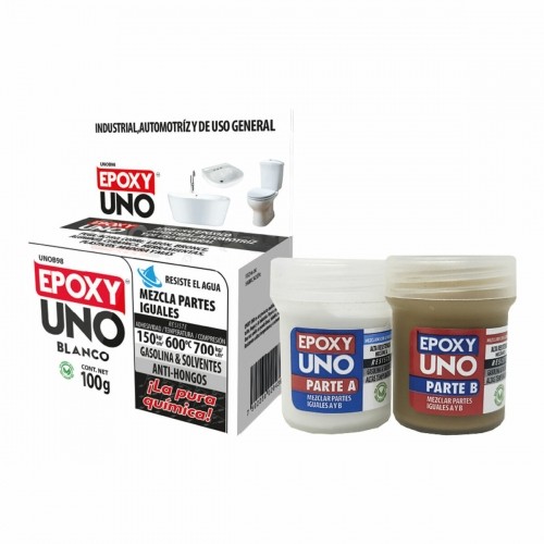Two component epoxy adhesive Fusion Epoxy Black Label Unob98 Universal White 100 g image 1
