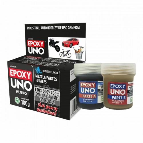 Two component epoxy adhesive Fusion Epoxy Black Label Unon98 Universal Black 100 g image 1