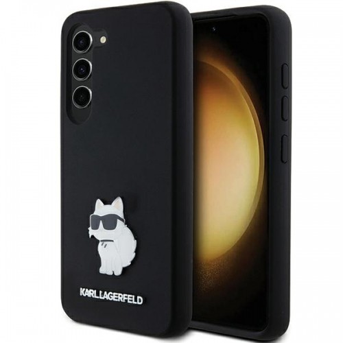 Karl Lagerfeld KLHCS23SSMHCNPK S23 S911 czarny|black hardcase Silicone Choupette Metal Pin image 1