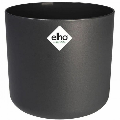 Plant pot Elho 24,7 x 24,7 x 23,3 cm Black Anthracite polypropylene Plastic Circular image 1