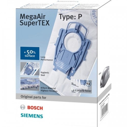 Siemens Staubsaugerbeutel MegaAir SuperTEX VZ41AFP (4+1) Typ P image 1
